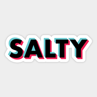 Salty Black Glitch Sticker